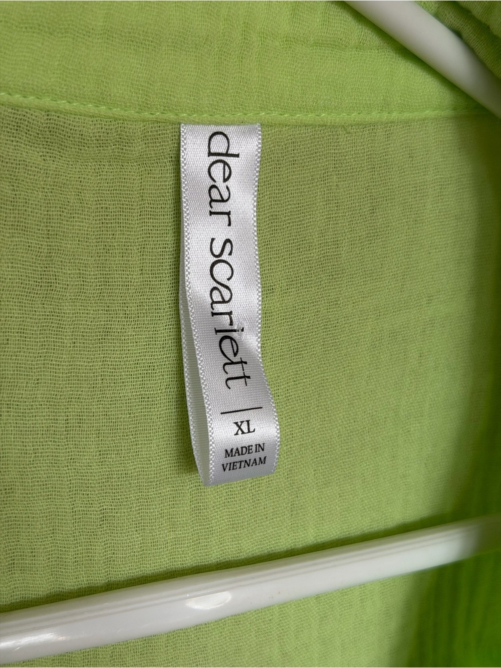 Linen-Texture Long Sleeve Maxi Dress in Neon Lime - Picture 5 of 8